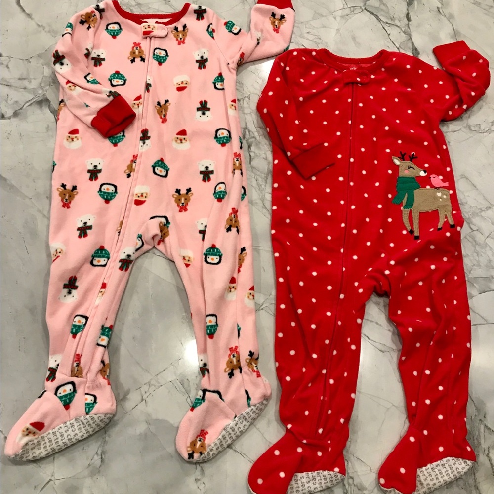 2 Pack Carter’s Holiday Pajamas Toddler Girl